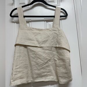 Quince Sand Linen Tank Top
